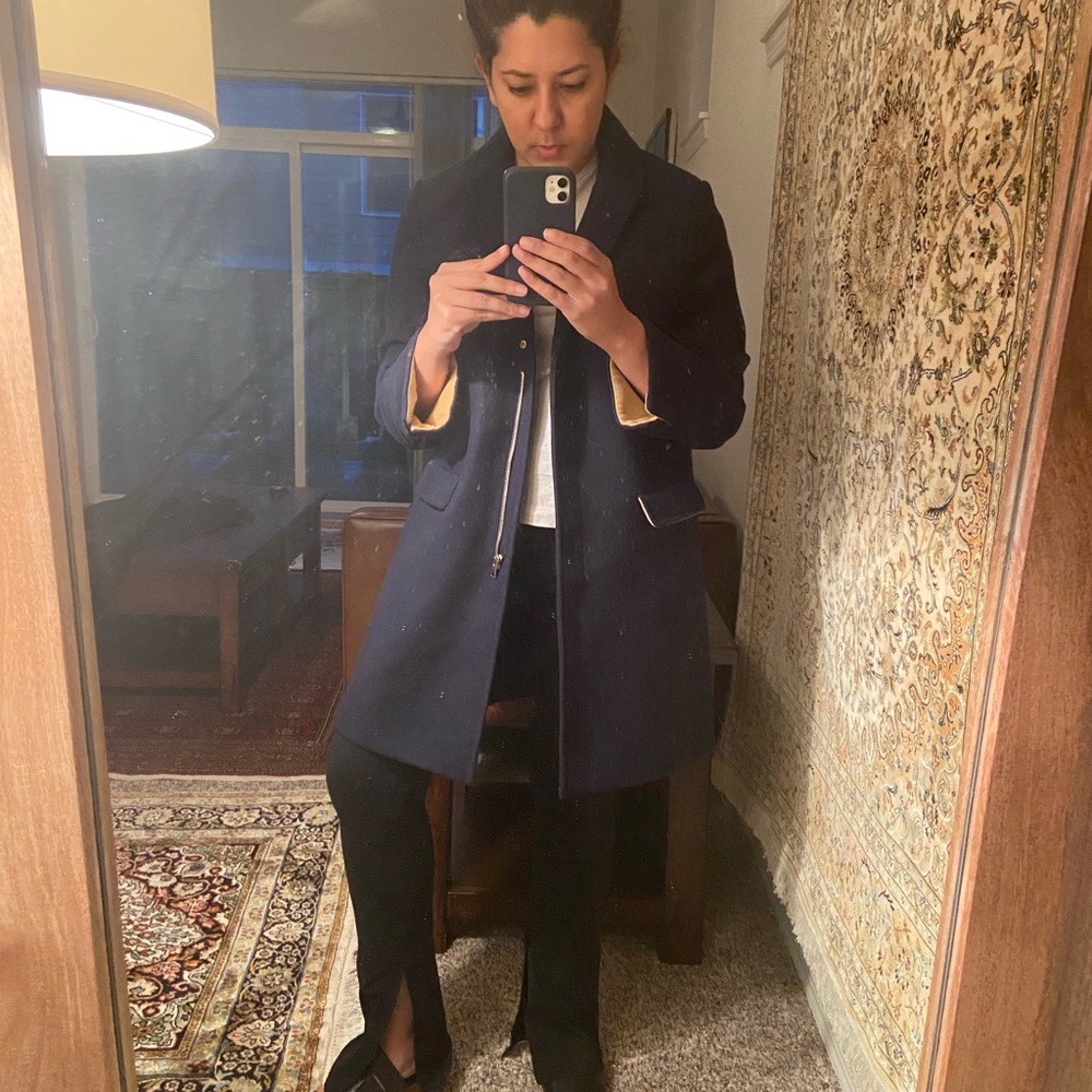 Spring Navy Blue Peacoat from Topshop